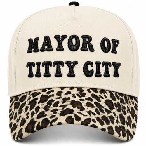 Embroidered Trucker hat for Women Men Baseball Hat Adjustable Unisex Cotton for Soccer Supporters - color: P-leopard Print