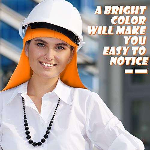 Geyoga 6 Pieces Neck Sun Protection Hat Shade Elastic UV Shade Hat Neck Protector for Fishing, Riding