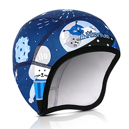 Hikenture Kids Skull Cap Helmet Liner Winter Hat for Boys and Girls Beanie Ski Hat with Thermal Fleece for Snow Sports… - color: Cat