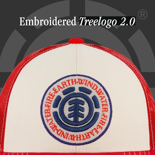 Element Unisex Adult Trucker Hat, Adult Baseball Cap with Curved Brim - color: Red