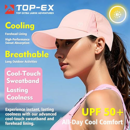 TOP-EX UPF 50+ Cooling High Ponytail Baseball Cap for Women - color: Sage Green, size: One Size