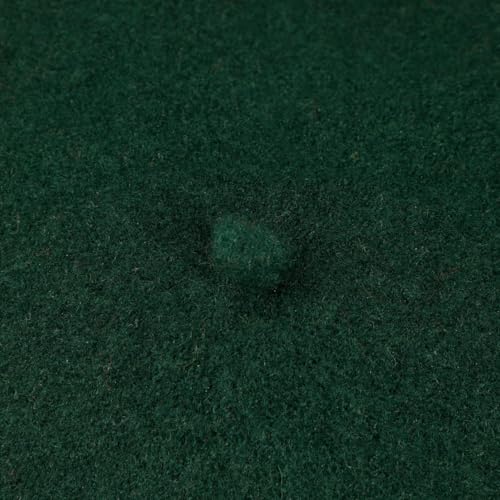 Women's Beret Cashmere Wool French Hat Made in EU Women Autumn Winter - color: Green, size: 6 7/8