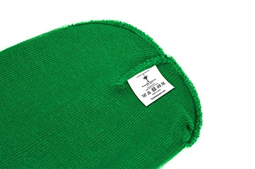 TOP HEADWEAR Cuffless Beanie for Men Women, Unisex Short Beanies Skull Cap - color: Kelly Green