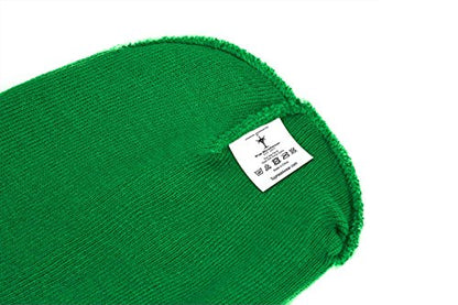 TOP HEADWEAR Cuffless Beanie for Men Women, Unisex Short Beanies Skull Cap - color: Kelly Green
