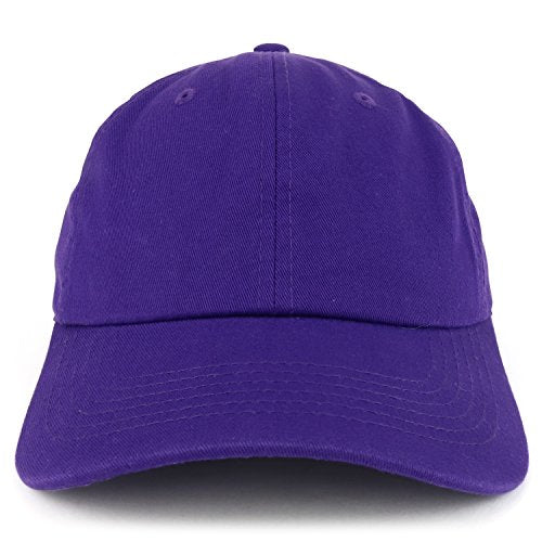 Trendy Apparel Shop Plain Unstructured Relaxed Style Dad Hat - color: Purple