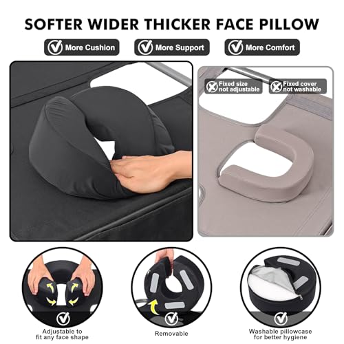 Tanning Chair with Sun Canopy Face Hole Softer Padded Adjustable Washable, Heavy Duty Layout Folding Lounge Chair for Adults Outside Beach Reading Sunbathing Poolside Lawn, UPF 50+ Sun Shade, 300 LBS - color: Black, size: Standard Size