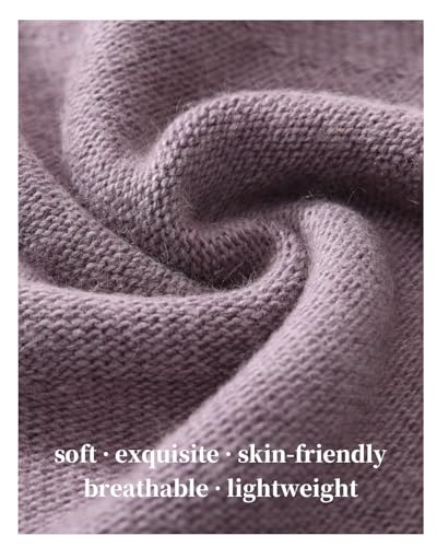 jaxmonoy Slouchy Knit Beanie Hat for Women Winter Soft Warm Ladies Laightweight Slouch Knitted Skull Beanies Cap - color: Mixed Purple