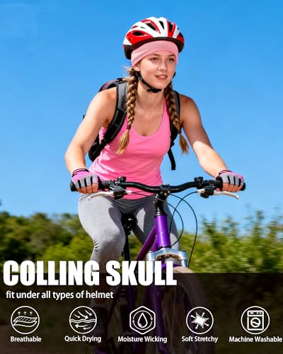 Cooling Skull Cap Breathable Mesh Helmet Liner Motorcycle Cycling - color: 1-pink