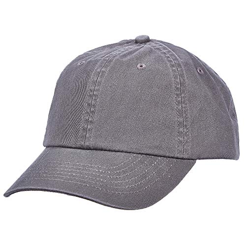 Dorfman Hat Co. Twill Baseball Cap with Pre-Curved Brim - color: Charcoal