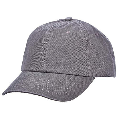 Dorfman Hat Co. Twill Baseball Cap with Pre-Curved Brim - color: Charcoal