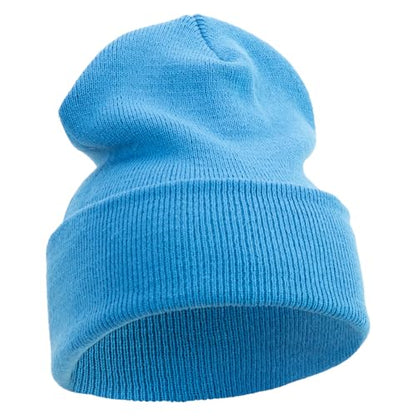 e4Hats.com 12 inch Cuffed Knit Long Beanie - color: Carolina Blue
