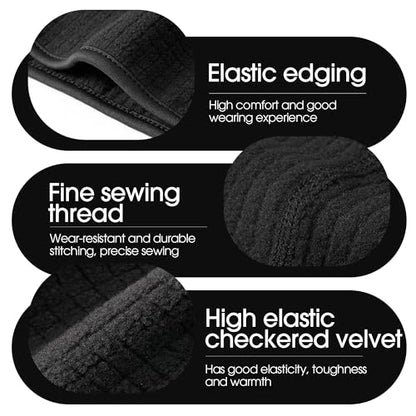 LONGLONG 2 Pack Lightweight Ear Warmers Windproof Headband for Women Men - color: Black+yellow