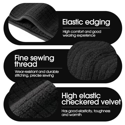 LONGLONG 2 Pack Lightweight Ear Warmers Windproof Headband for Women Men - color: Black+red