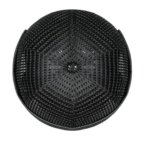 Brimless Hats for Men Breathable Brimless Docker Hat Lightweight Mesh Skull Cap Beanie Hats - color: Black