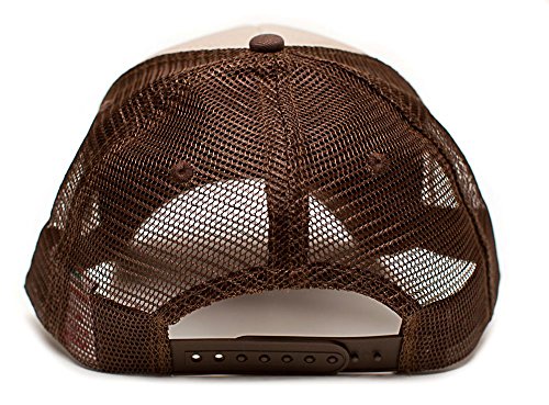 Custom California Republic State Flag Cali Unisex-Adult Trucker Hat Multi - color: Tan/Brown, size: Medium-Large