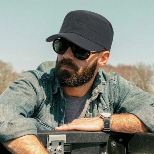 Unisex Basic Cadet Army Caps Everyday Military Style Hat - color: Grey