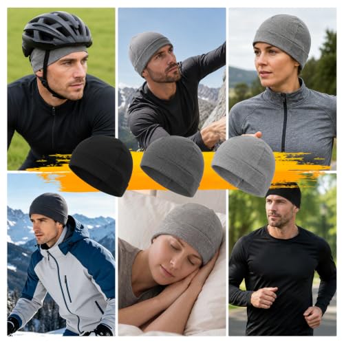 Cotton Skull Caps for Men Women Breathable Night Cap Beanie Sleep Hats
