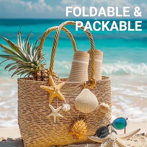 PFFY Sun Visor Hats for Women Wide Brim Straw Packable Ponytail Beach Hat - color: White