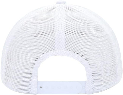 Mens Mesh Snapback Trucker Hat Baseball Cap, Fits OSFM&XXL Head - color: Curved White, size: Medium-Large