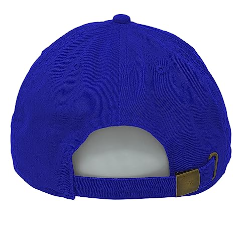 Glory Max 100% Cotton Baseball Cap Classic Plain Low Profile Golf Dad Hat Buckle Adjustable - color: Royal Blue