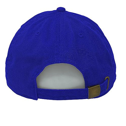 Glory Max 100% Cotton Baseball Cap Classic Plain Low Profile Golf Dad Hat Buckle Adjustable - color: Royal Blue