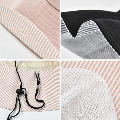 Sun Hats for Women Wide Brim Foldable Beach Hat UV UPF50+ Summer Sun Protection Bucket Hat for Outdoor, Gardening, Travel - color: Beige