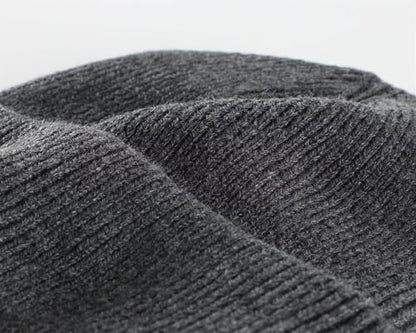 Connectyle Thick Cuffed Beanie for Men & Women Double Layer Knit Winter Hat Acrylic Watch Hat Warm Stocking Skull Cap - color: Dark Grey