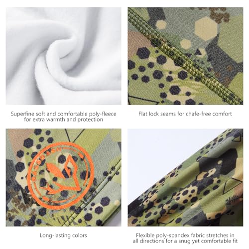 BASSDASH Winter Balaclava Fleece Ski Mask Ninja Hood Neck Warmer Fishing Hunting - color: Open Terrain Ⅱ