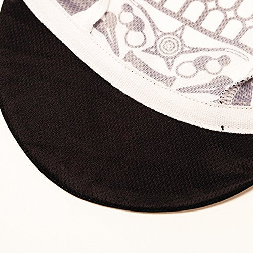 Weimostar Polyester Men Cycling Bike Bicycle Cap MTB Hat Sweat Wicking - color: Black White