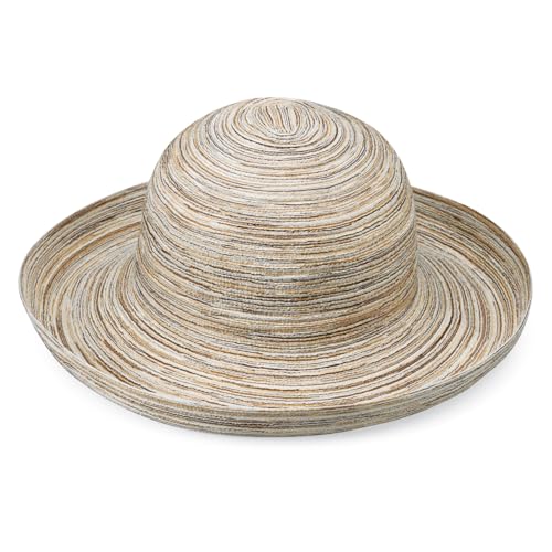 Wallaroo Hat Company Women's Sydney Sun Hat - UPF 30+ Sun Protection, Packable, Adjustable - Beach, Travel, Wide Brim - color: Light Brown