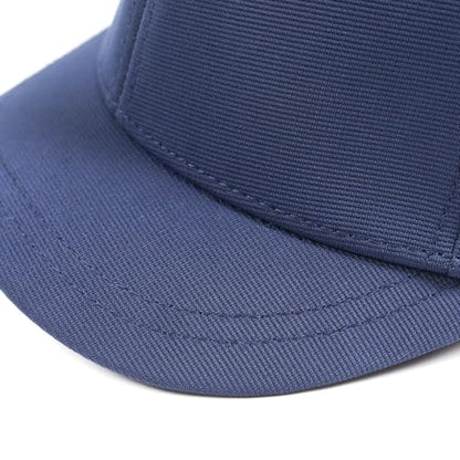 Short Brim Stretch Fitted Baseball Caps Men's Solid Structured Full Closed Cap Curved Brim Elastic Closed Back Hat K272 - color: Navy