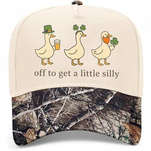Off to Get A Little Silly Hat | St. Patrick's Day | Premium Adjustable Snapback Baseball Trucker Hats for Men & Women - color: Tree Camo