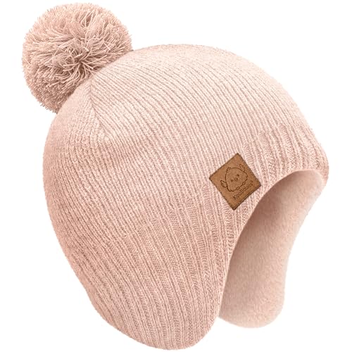 KeaBabies Baby Beanies, Winter Baby Hats for Boys, Girls (Blush, 6-36M) - color: Blush