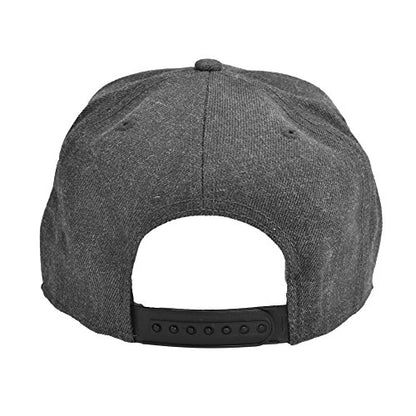 DALIX Premium Wool Blend Hat Flat Bill Cap Snapback Black Dark Gray Maroon Light - color: Dark Gray