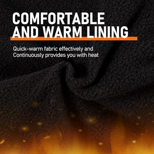 Balaclava Fleece Ski Mask, Windproof Face Cover for Men and Women - color: Black