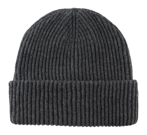 Home Prefer Rib Knit Beanie Hat for Men and Women Cuffed Beanie Winter Hat - color: Grey