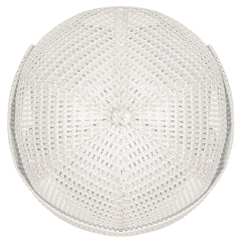 Mens Mesh Brimless Cap with No Brim, Summer Docker Cap Beanie Hat Flip Sailor Skullcap Breathable - color: Beige(off White)