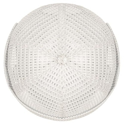 Mens Mesh Brimless Cap with No Brim, Summer Docker Cap Beanie Hat Flip Sailor Skullcap Breathable - color: Beige(off White)