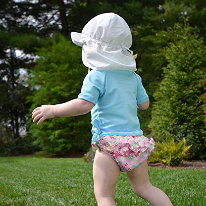 Green Sprouts Unisex-Baby Flap Sun Protection Swim HatHat - color: White, size: 9-18 Months