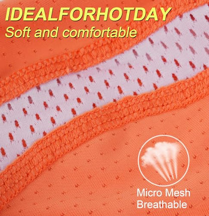 MELASA Cooling Skull Cap Breathable Mesh Sweat Control Helmet Liner for Men - color: Black&orange