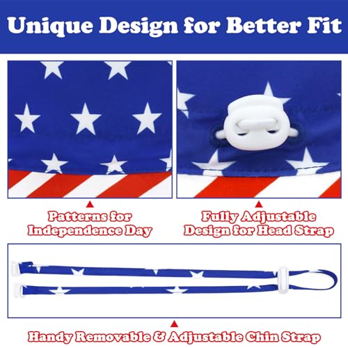 Sarfel Baby Sun Hat Summer Baby Boy Hats UPF 50+ Sun Protection Toddler Hat Bucket for Baby Girl Adjustable Kid Cap - color: American Flag, size: 0-6 Months