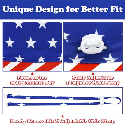 Sarfel Baby Sun Hat Summer Baby Boy Hats UPF 50+ Sun Protection Toddler Hat Bucket for Baby Girl Adjustable Kid Cap - color: American Flag, size: 0-6 Months