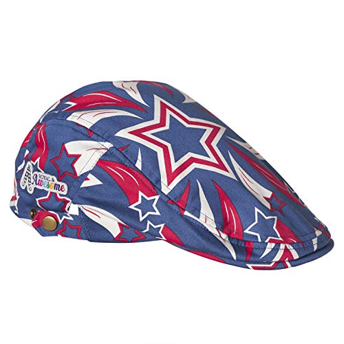 Royal & Awesome Men's Golf Flat Cap, Funny Golf Hats - color: Shooting Pars