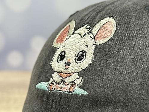 Adjustable Embroidery Animal Baseball Hat for Kid Toddler Child - color: Bunny (Washed Black)