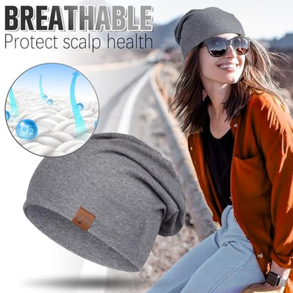 GXCROR Beanie Hats for Men,Beanie for Men Women,Slouchy Beanies - color: Grey