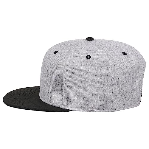 Lids Blank Dime Adjustable Snapback Hat - color: Heather Grey/Black