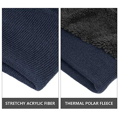 OZERO Mens Winter Hat, Fleece Lined Cuffed Beanie for Men and Women - color: Blue