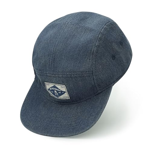 Croogo 5 Panel Hat Flat Brim Baseball Cap for Men Women Vintage Streetwear - color: 5p02-blue
