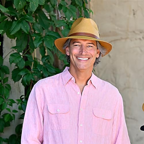 Wallaroo Men's Avery Fedora - UPF 50+ Sun Protection, Wide Brim Sun Hat, Designed for Air Flow | 2 Colors/Sizes - color: Camel, size: Medium-Large