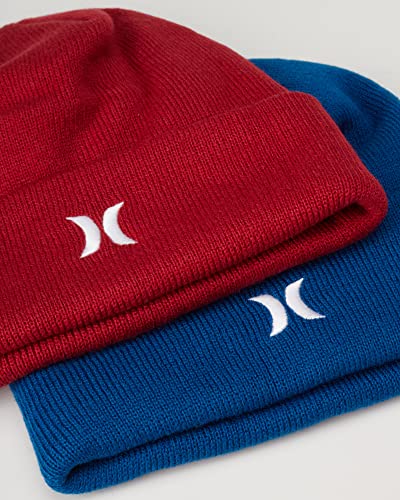Hurley Mens Icon Knit Cuffed Beanie - color: Red